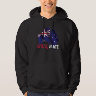 Day Mate Good Australian Land Map Flag Australia Hoodie