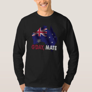 Day Mate Good Australian Land Map Flag Australia T-Shirt