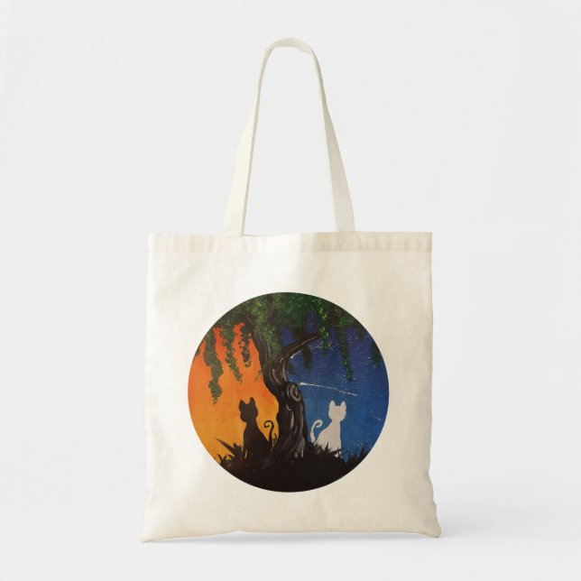 Day/Night Cats Tote Bag (Front)