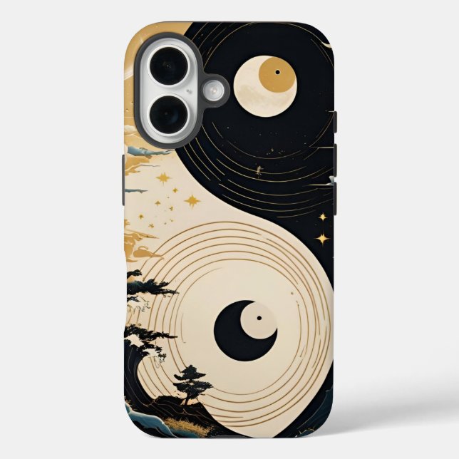 Day & Night Duality, Yin-yang, light vs. dark Case-Mate iPhone Case (Back)