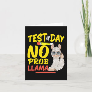 Day No Prob-llama Llama Teacher & Student Test Card