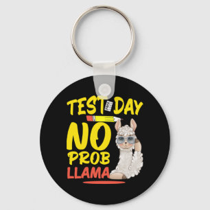 Day No Prob-llama Llama Teacher &amp; Student Test Key Ring