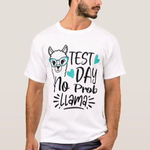 Day No Prob-llama Llama Teacher Testing Day 2  T-Shirt