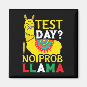 Day No Prob-llama Teacher Teaching Exam Testing Magnet