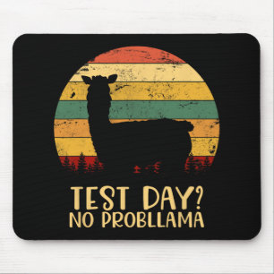 Day No Probllama Silhouette Teacher Student Gradua Mouse Pad