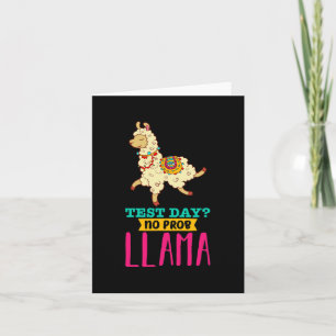Day No Probllama T Shirt Llama Gift School Profess Card