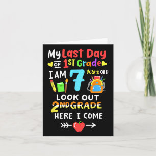 Day Of 1st Grade Graduation 2nd Grade Here I Come  Card