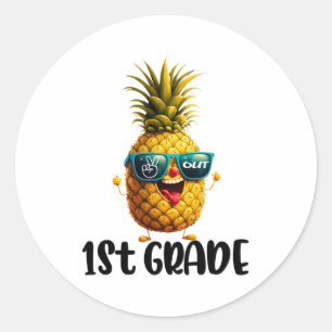 Day Of 1st Grade Peace Out 1st Grade Funny Graduat Classic Round Sticker