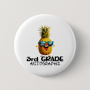 Day Of 3rd Grade Autograph Graduation Boys Girls F 6 Cm Round Badge