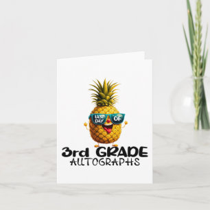 Day Of 3rd Grade Autograph Graduation Boys Girls F Card