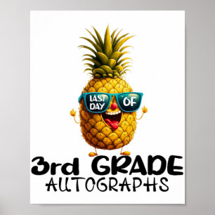 Day Of 3rd Grade Autograph Graduation Boys Girls F Poster