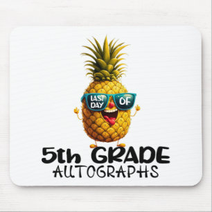 Day Of 5th Grade Autograph Graduation Boys Girls F Mouse Pad