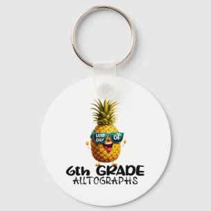 Day Of 6th Grade Autograph Graduation Boys Girls F Key Ring