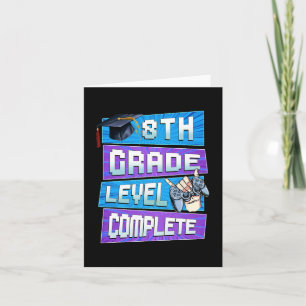 Day Of 8th Grade Level Complete Graduation Boys Hi Card