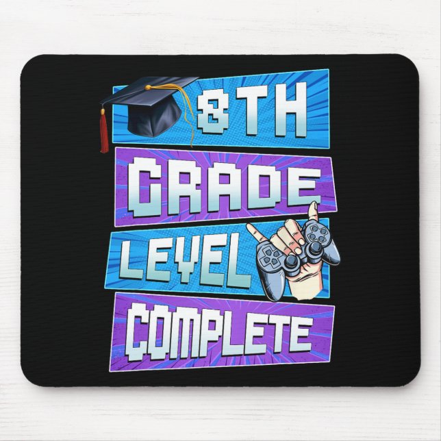 Day Of 8th Grade Level Complete Graduation Boys Hi Mouse Pad (Front)