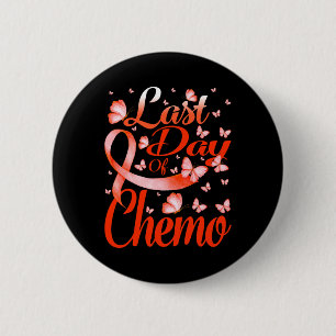 Day Of Chemo Leukaemia Awareness Butterfly 6 Cm Round Badge