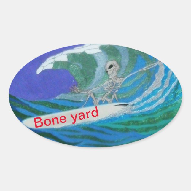 Day of dead bone yard sticker (Front)