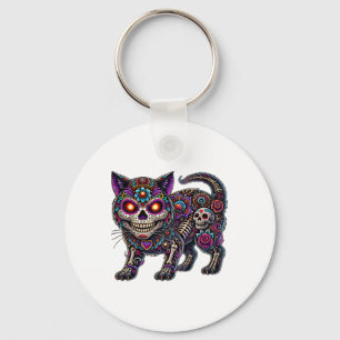 Day Of Dead Dia De Los Muertos Cinco De Mayo Sugar Key Ring