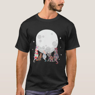 Day of Dead Sugar Cat Cats Skeleton Skull Lovers T-Shirt