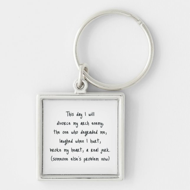 Day of Divorce Souvenir Key Ring (Front)