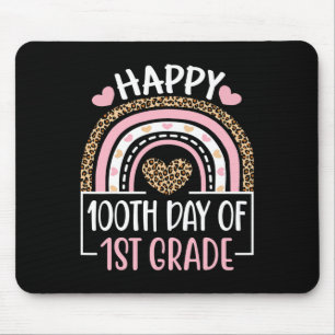 Day Of First Grade Fun 100 Days Of School Teacher Mouse Pad