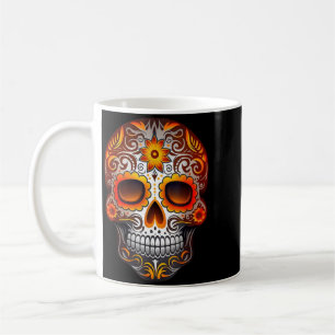 Day Of Government Agencyd Sugar Skull Floral Coffee Mug