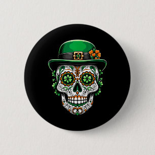 Day Of Government Agencyd Sugar Skull Meets St 6 Cm Round Badge