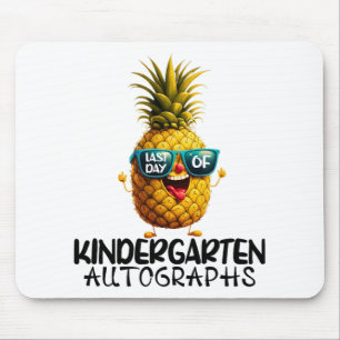 Day Of Kindergarten Autograph Graduation Boy Girl Mouse Pad