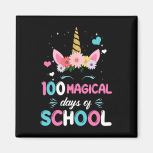 Day Of Kindergarten For Girls 100 Magical Days Magnet