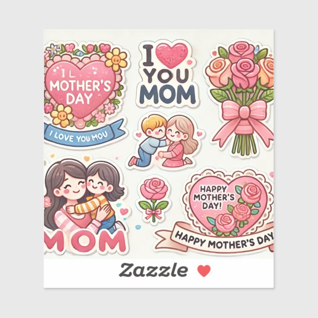 Day of mother day stickers (Sheet)