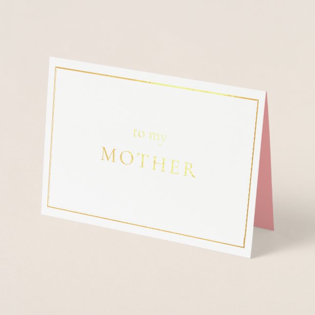 Day-of Note for Mother of the Bride Foil Card (Front)