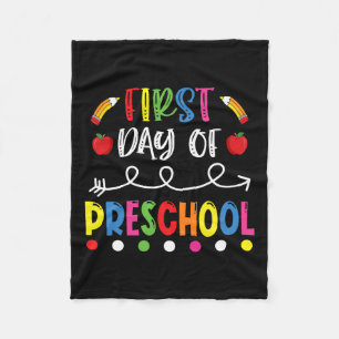 Day Of Preschool Back To School Teacher Students Fleece Blanket