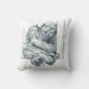 Day of Rest -  Young Ape Gorilla Cushion