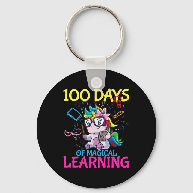 Day Of School 100 Days Of School 1  Key Ring (Front)