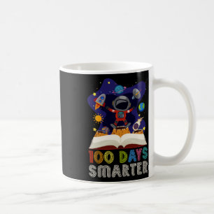 Day Of School 100 Days Smarter Books Space Astrona Coffee Mug