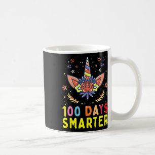 Day Of School 100 Days Smarter Unicorn Lover Girls Coffee Mug