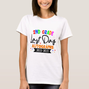 Day Of School 2023 Autograph 2nd Grade Graduation T-Shirt