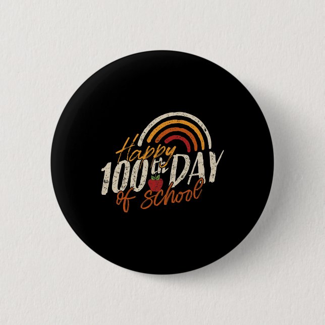 Day Of School 2025 Teacher 100 Days Of School  6 Cm Round Badge (Front)