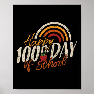 Day Of School 2025 Teacher 100 Days Of School Poster