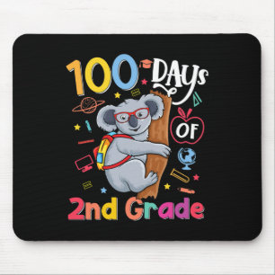 Day Of School 2nd Grade Kids Koala 100 Days Of Sch Mouse Pad
