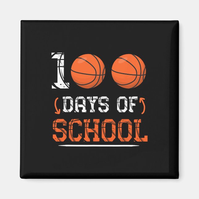 Day Of School Basketball 100 Days Of School Boys K Magnet (Front)
