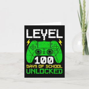 Day Of School Boys Girls Kids 100 Days Of School  Card