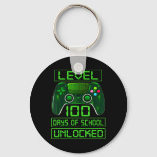 Day Of School Boys Level 100 Days Of School Unlock Key Ring