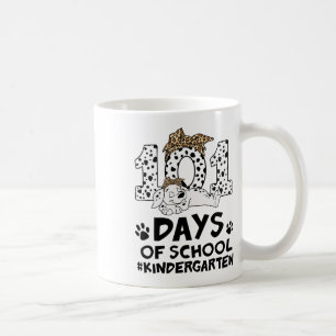Day Of School Dalmatian Dog 100 Days Of Kindergart Coffee Mug