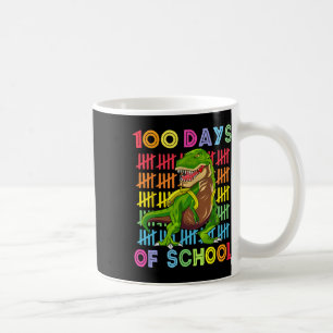 Day Of School Dino Kids Happy 100 Days Dinosaur T Coffee Mug