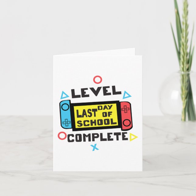 Day Of School Gamer  Card (Front)