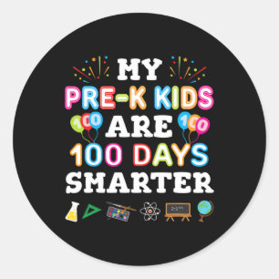 Day Of School Gift For Preschool Teacher 1 Classic Round Sticker