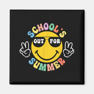 Day Of School Graduation Groovy Schools Kids Summe Magnet