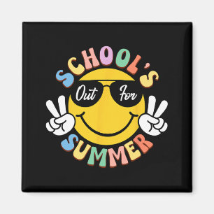 Day Of School Graduation Groovy Schools Out For Su Magnet