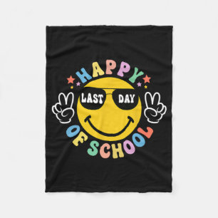 Day Of School Graduation Groovy Schools Student Te Fleece Blanket